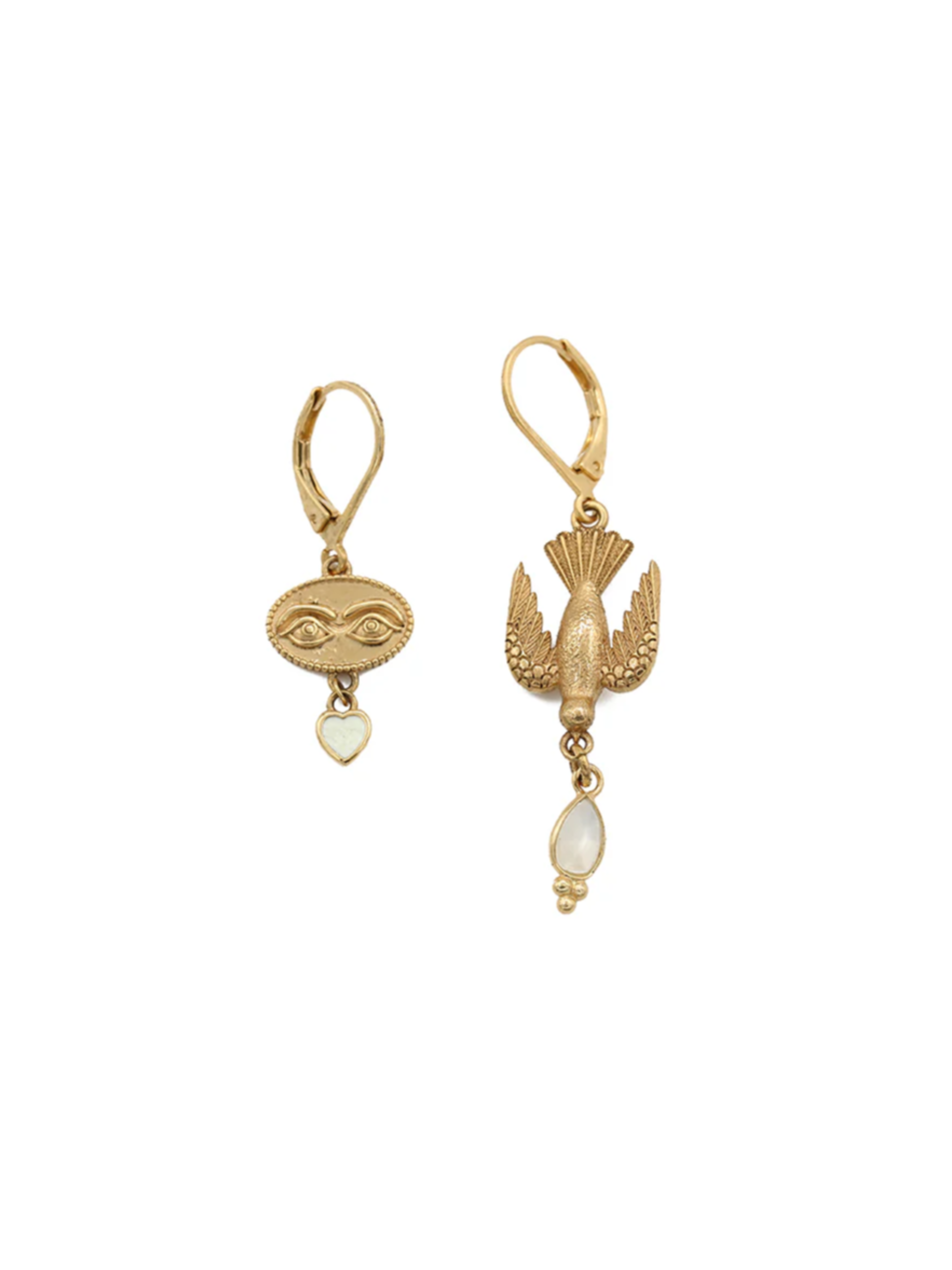 Серьги Sacha Птичка и Глаза NACRE