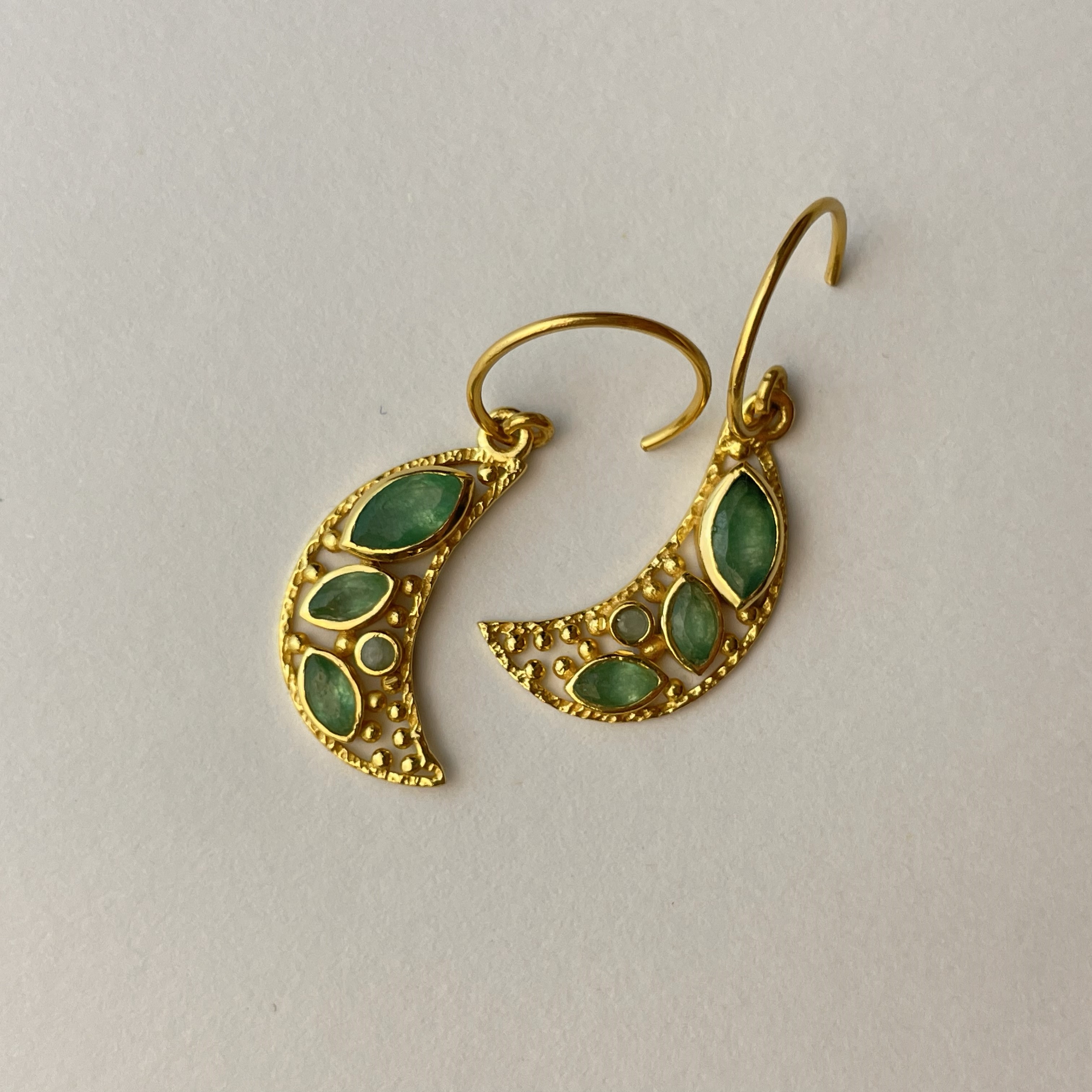 Серьги ПОЛУМЕСЯЦ GREEN