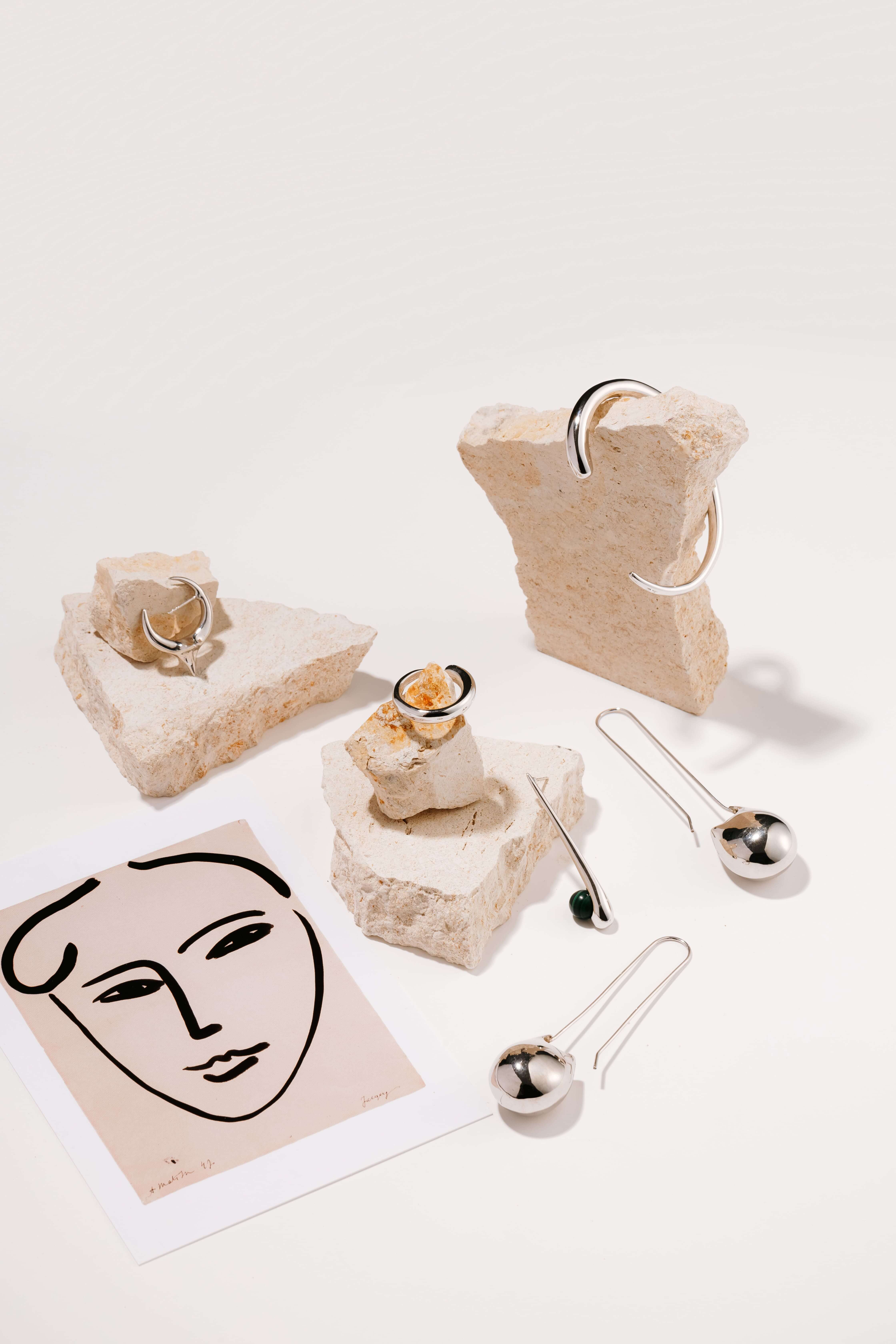 Серьги с шариком SILVER