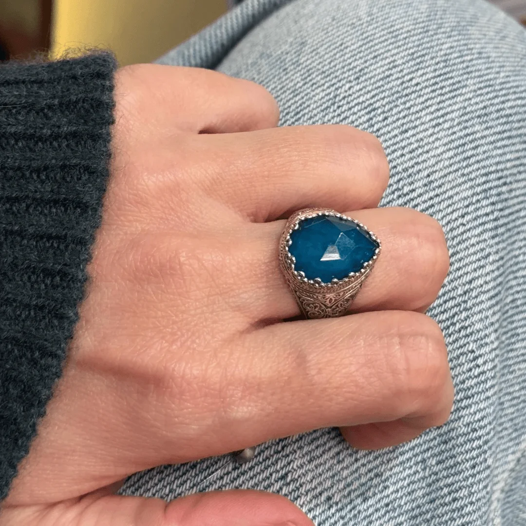 Кольцо DROP APATITE