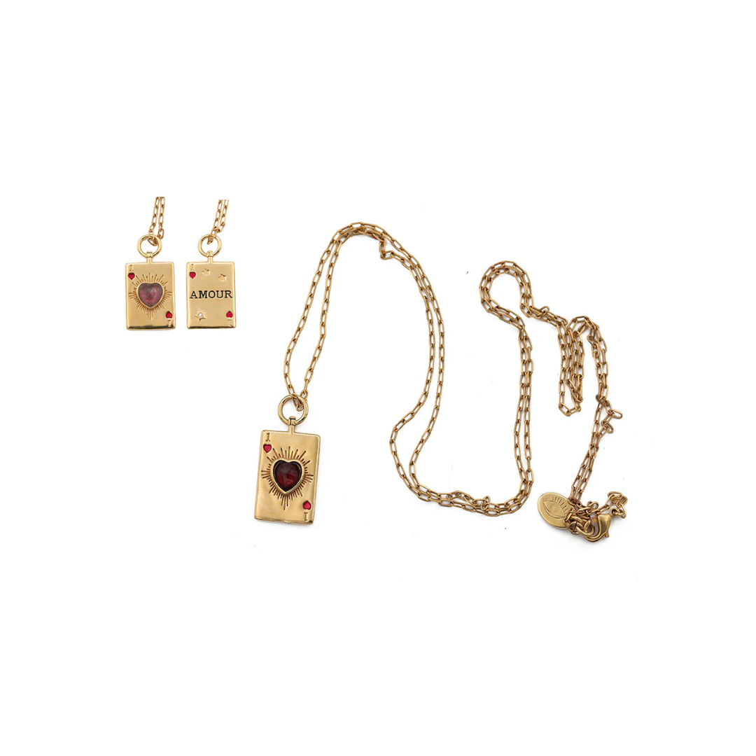 Колье Sacha карта Сердце AMOUR "Любовь"