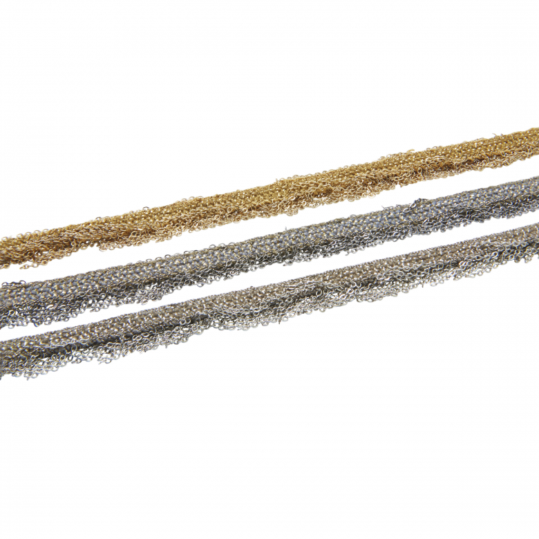 Черный чокер-браслет с бахромой