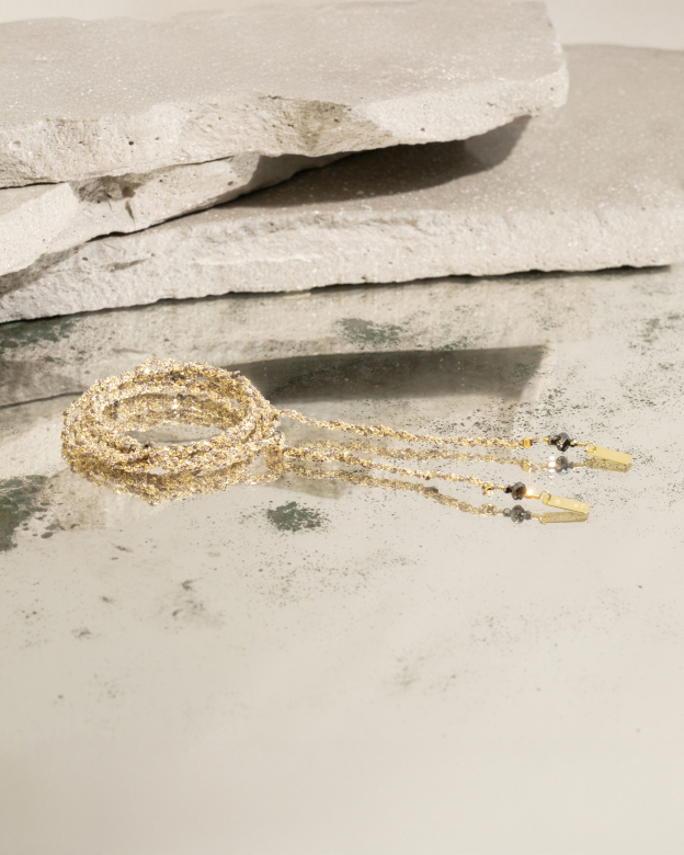 Плетенный Лариат GOLD GREY