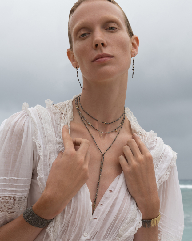 Плетенный Лариат RUTHENIUM GOLD